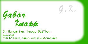gabor knopp business card